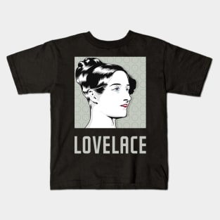 LOVELACE - "Queen of Science" Portrait of Ada Lovelace Kids T-Shirt